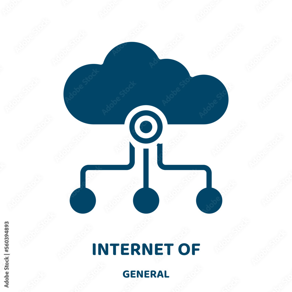 Poster internet of things vector icon from general collection. iot filled flat symbol for mobile concept an