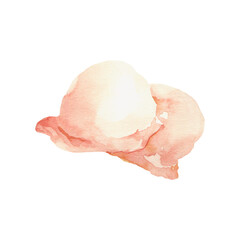 Watercolor ice cream clipart. Digital food illustration. Summer food.