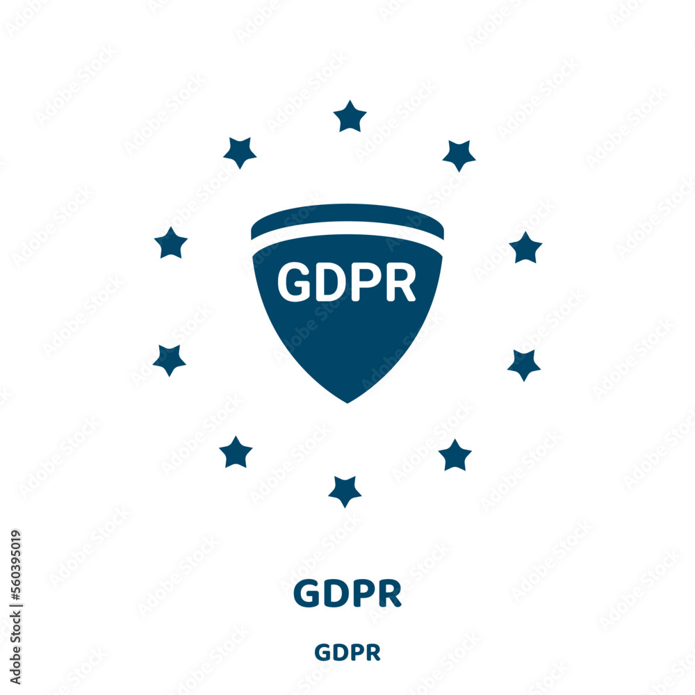 Poster gdpr vector icon from gdpr collection. data filled flat symbol for mobile concept and web design. bl