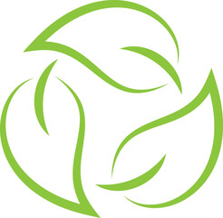 Drei Blätter, Pflanzen, Heilpraktiker und Gärtner Logo