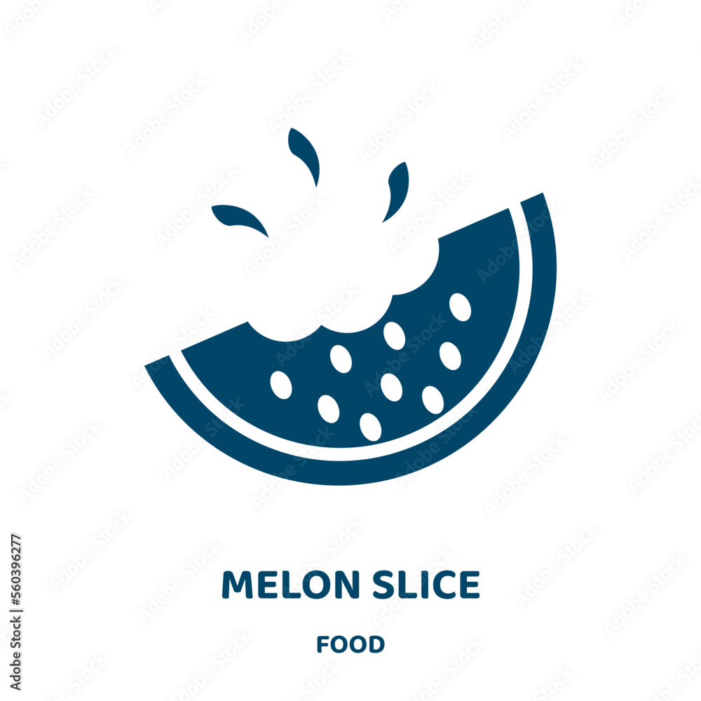 Poster melon slice vector icon from food collection. slice filled flat symbol for mobile concept and web de
