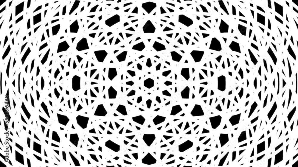 Aufkleber pulsing circles lace pattern background loop. hypnotic concentrate seamless backdrop. attracting att