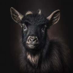 Farmyard Goat Portrait-Generative AI