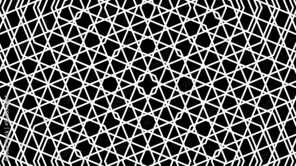 Poster pulsing octagon lace pattern background loop. attracting octagonal attention bright creative design.