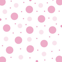 Pink dots on a white background.