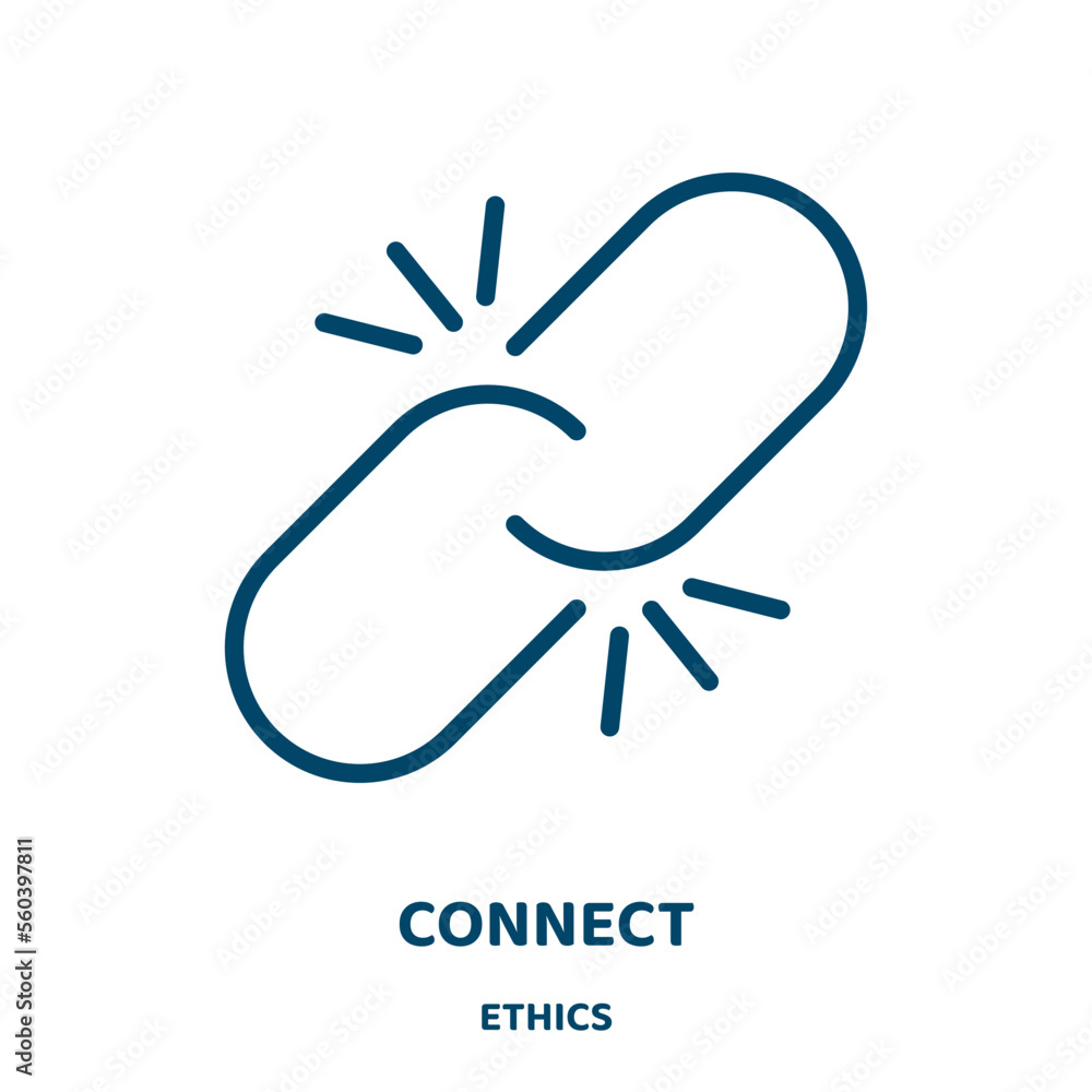 Poster connect vector icon from ethics collection. network filled flat symbol for mobile concept and web de