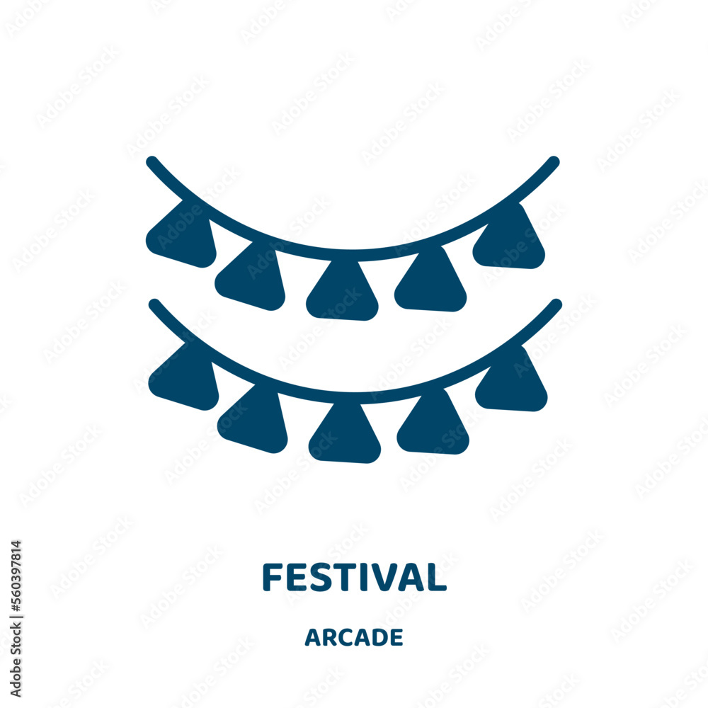 Poster festival vector icon from arcade collection. event filled flat symbol for mobile concept and web des