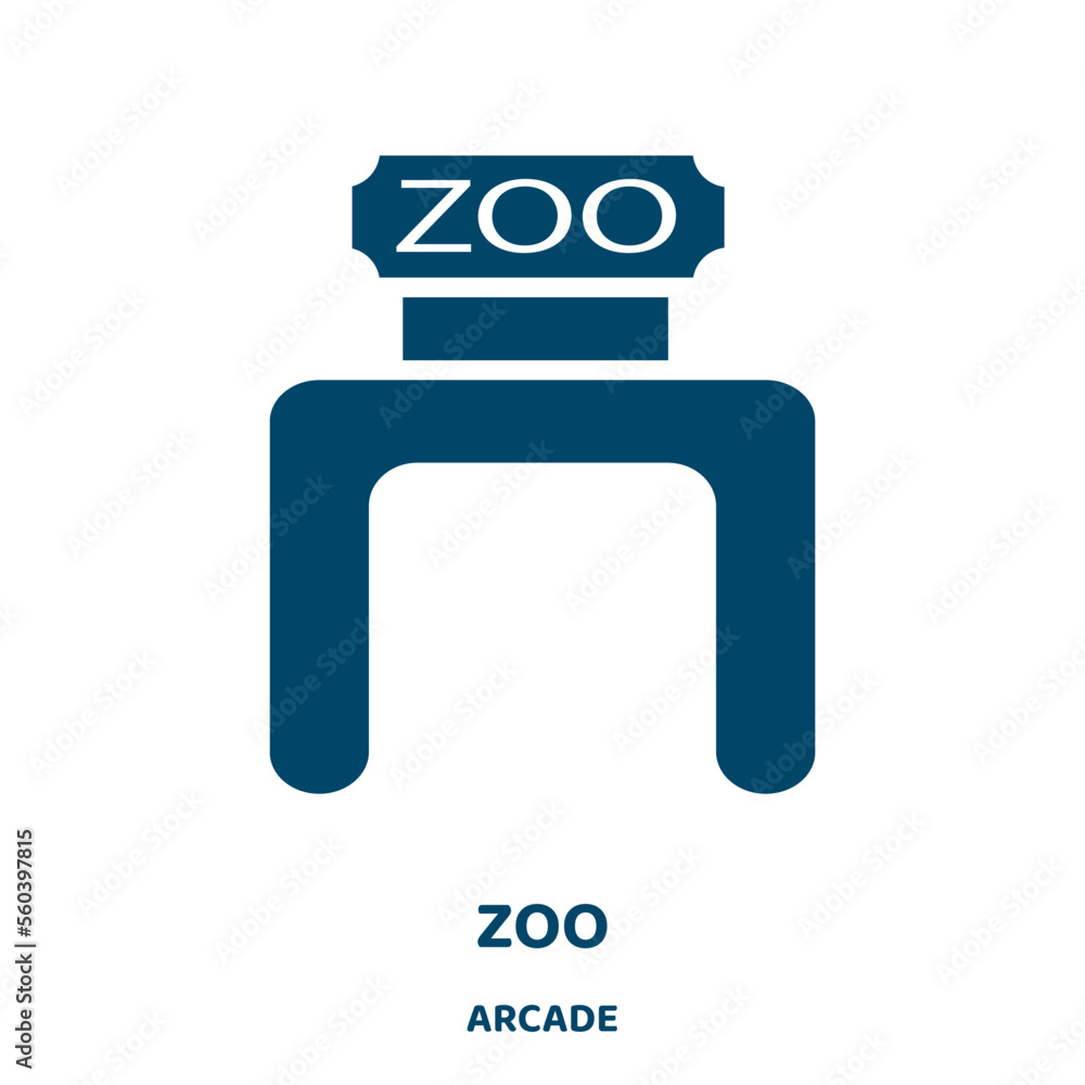 Poster zoo vector icon from arcade collection. animal filled flat symbol for mobile concept and web design.