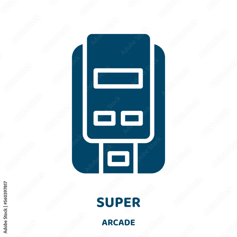 Aufkleber super vector icon from arcade collection. game filled flat symbol for mobile concept and web design.