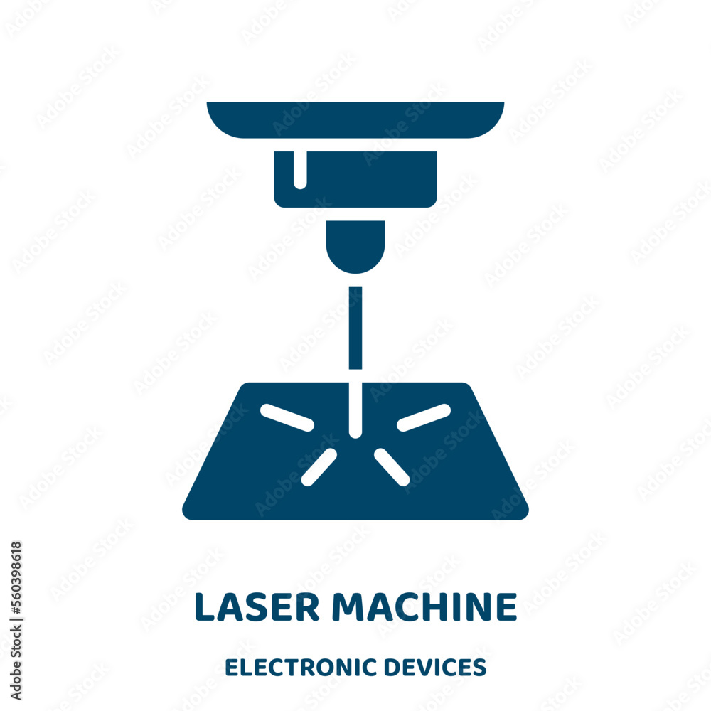 Poster laser machine vector icon from electronic devices collection. computer filled flat symbol for mobile