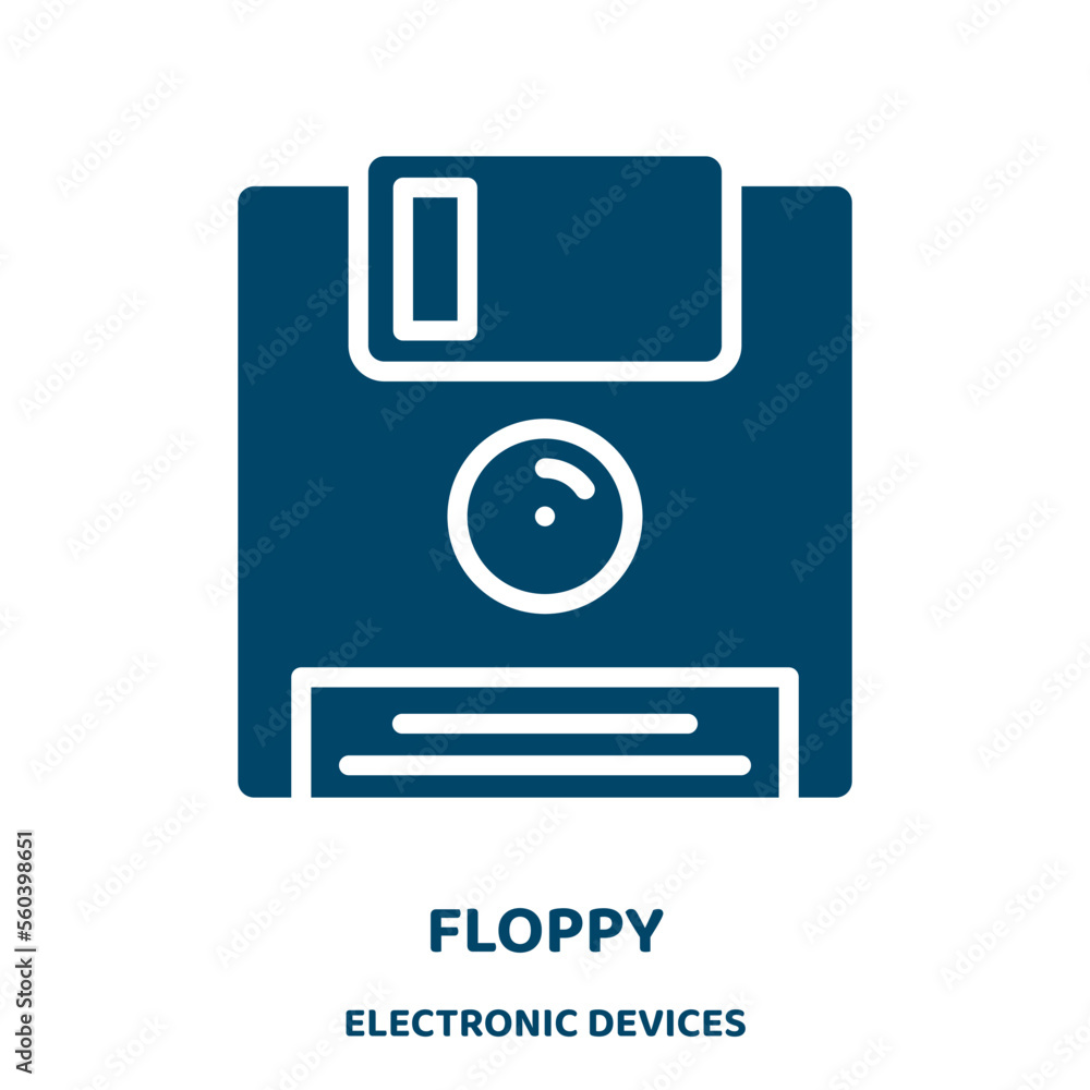 Poster floppy vector icon from electronic devices collection. computer filled flat symbol for mobile concep
