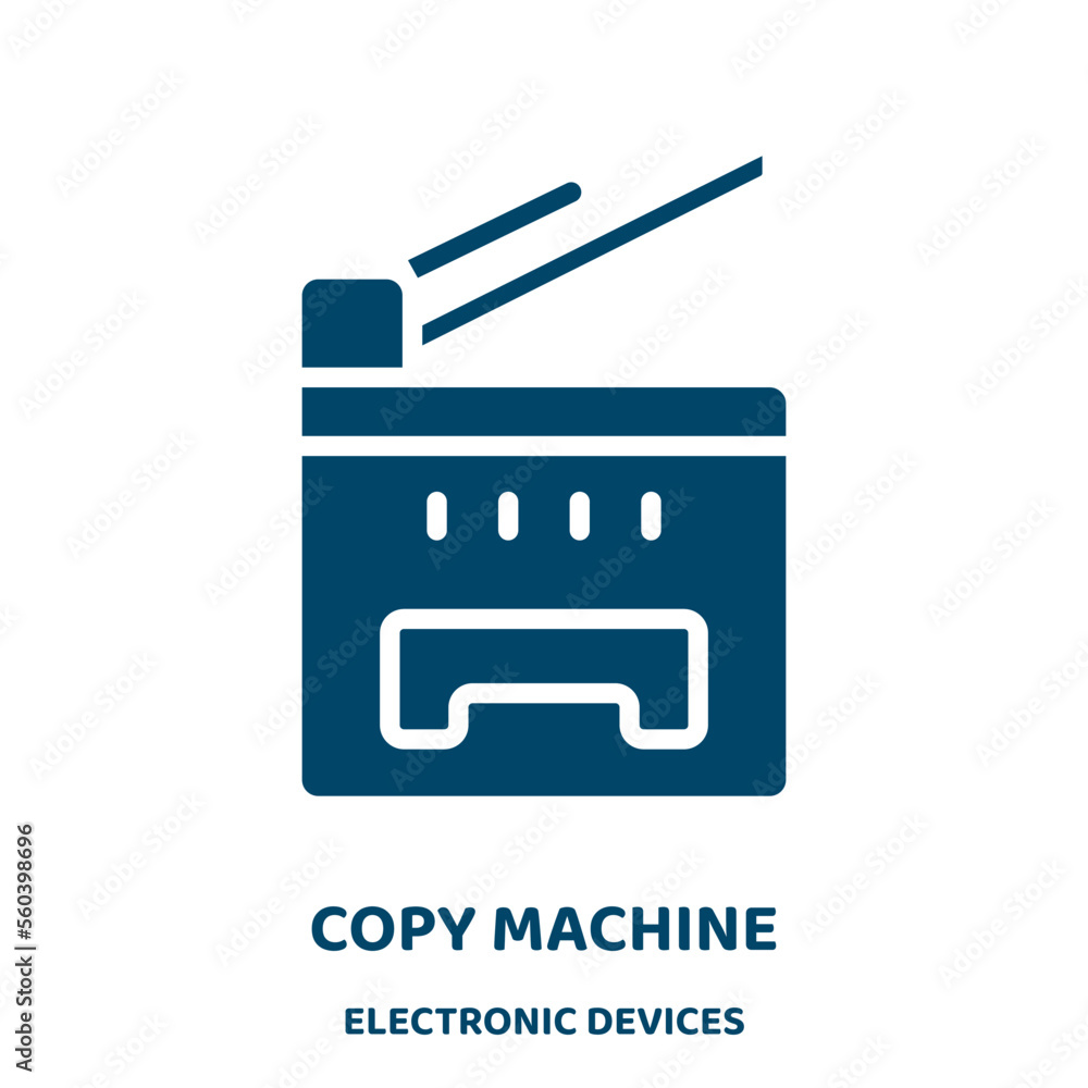 Poster copy machine vector icon from electronic devices collection. copy filled flat symbol for mobile conc