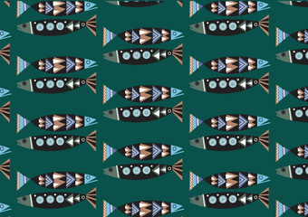 seamless pattern with fish
