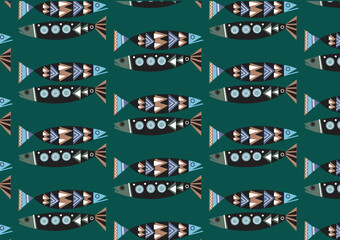 seamless pattern with fish