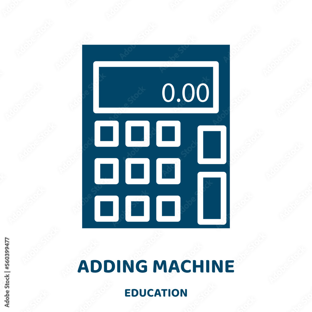 Aufkleber adding machine vector icon from education collection. machine filled flat symbol for mobile concept 