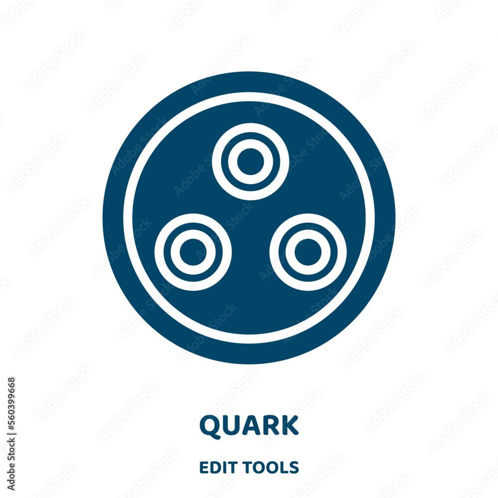 Poster quark vector icon from edit tools collection. science filled flat symbol for mobile concept and web 