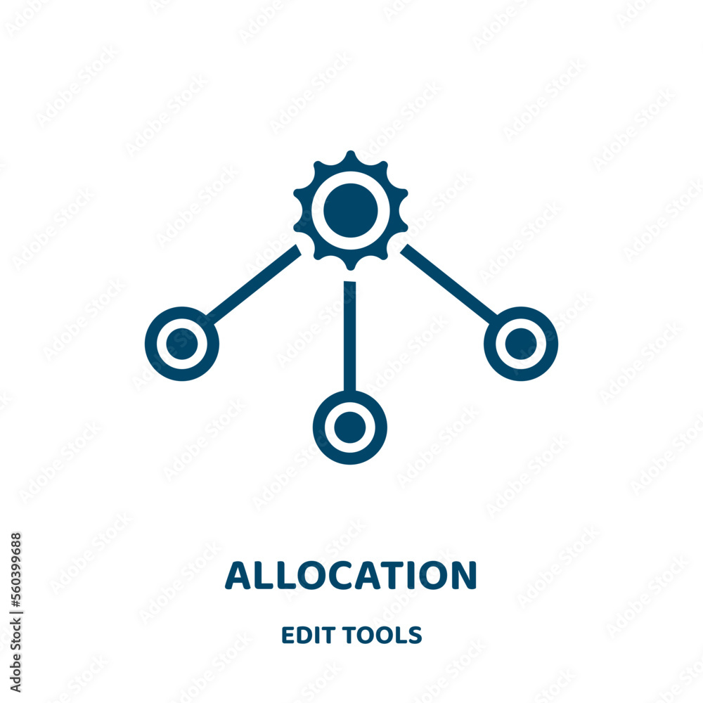 Poster allocation vector icon from edit tools collection. business filled flat symbol for mobile concept an