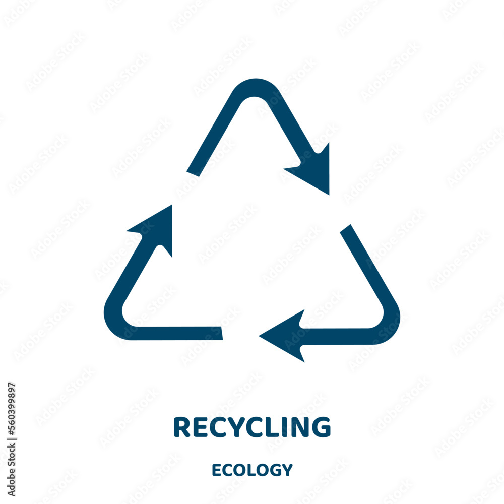 Poster recycling vector icon from ecology collection. garbage filled flat symbol for mobile concept and web