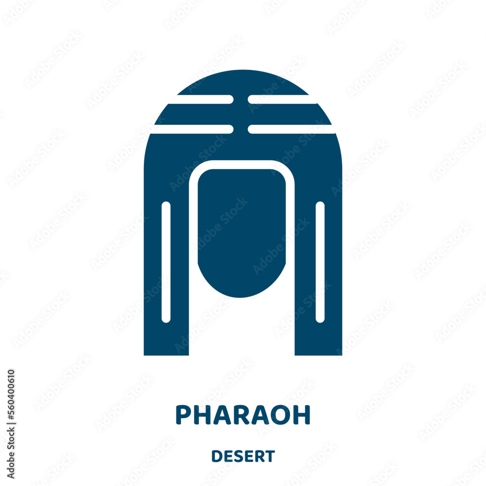 Poster pharaoh vector icon from desert collection. egyptian filled flat symbol for mobile concept and web d