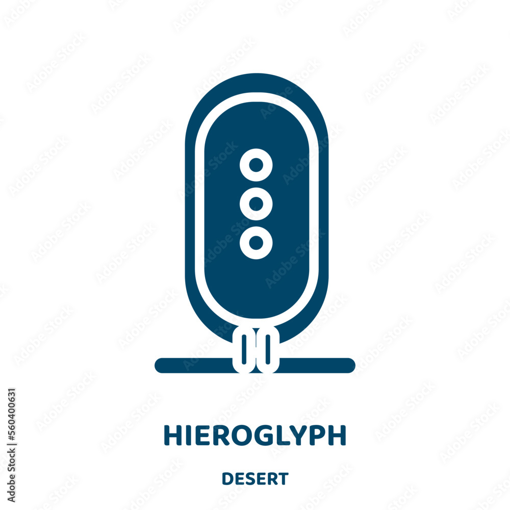 Poster hieroglyph vector icon from desert collection. ancient filled flat symbol for mobile concept and web