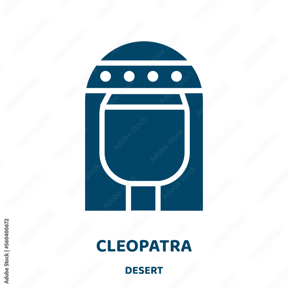 Poster cleopatra vector icon from desert collection. pharaoh filled flat symbol for mobile concept and web 