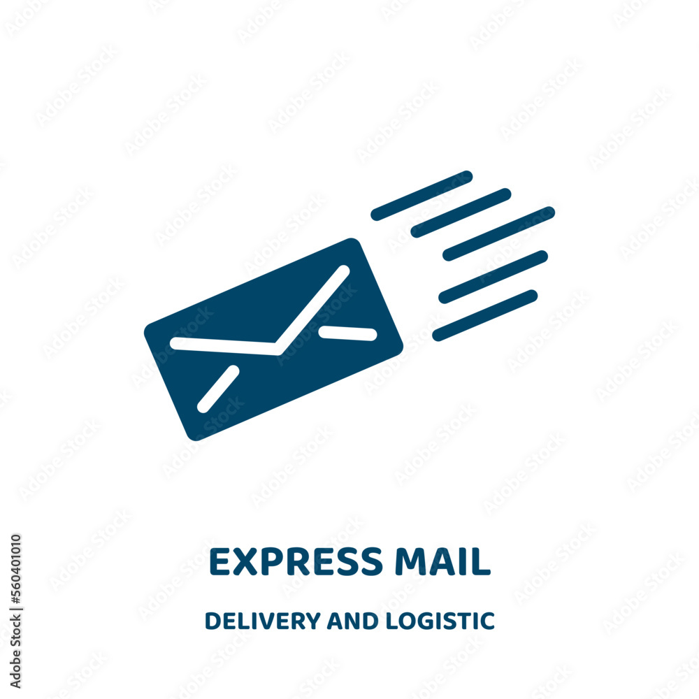 Poster express mail vector icon from delivery and logistic collection. mail filled flat symbol for mobile c
