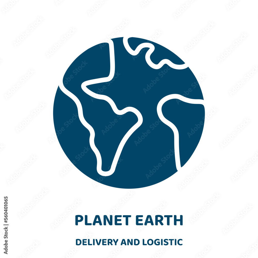 Poster planet earth vector icon from delivery and logistic collection. global filled flat symbol for mobile