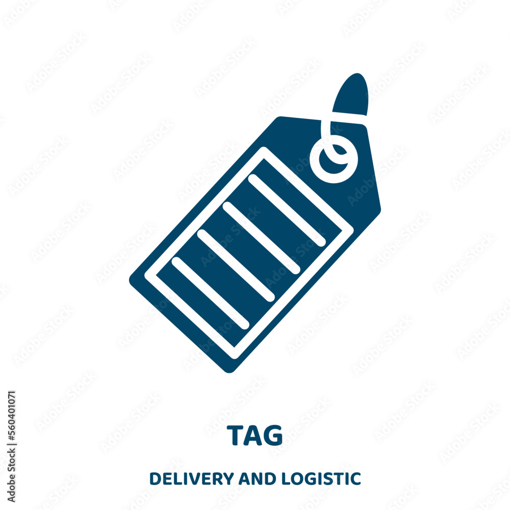Poster tag vector icon from delivery and logistic collection. business filled flat symbol for mobile concep