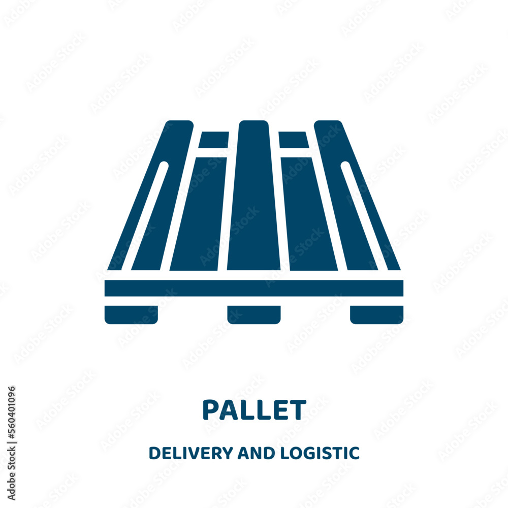 Poster pallet vector icon from delivery and logistic collection. cargo filled flat symbol for mobile concep