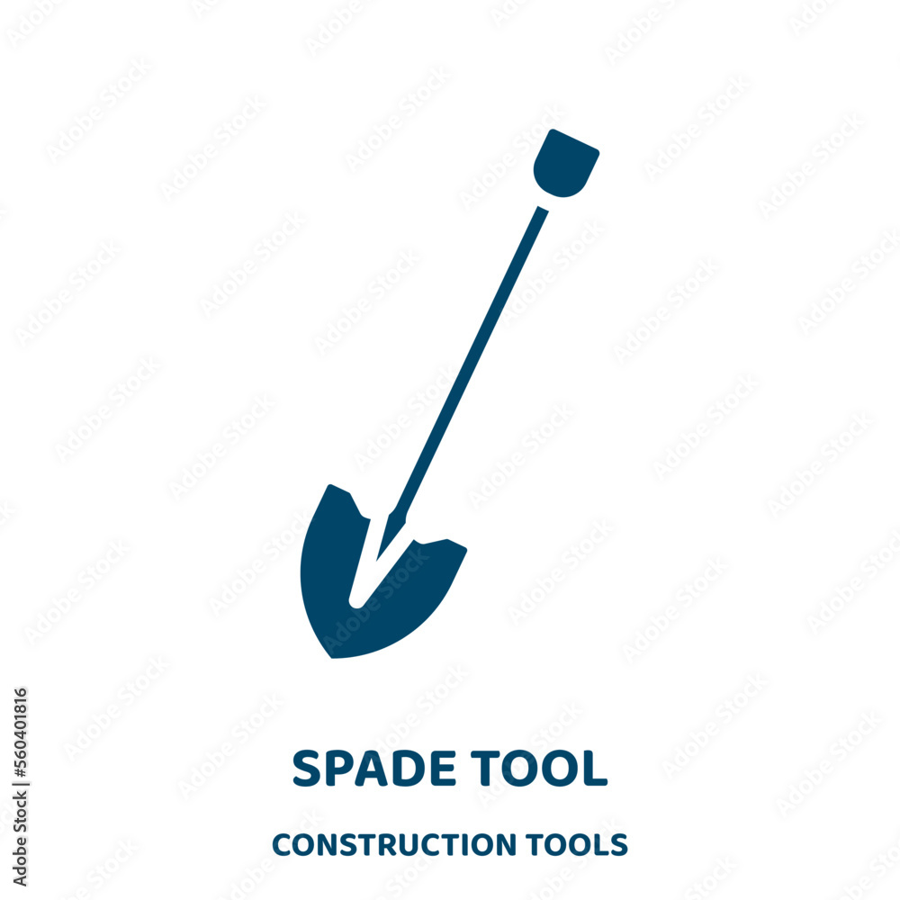 Poster spade tool vector icon from construction tools collection. tool filled flat symbol for mobile concep