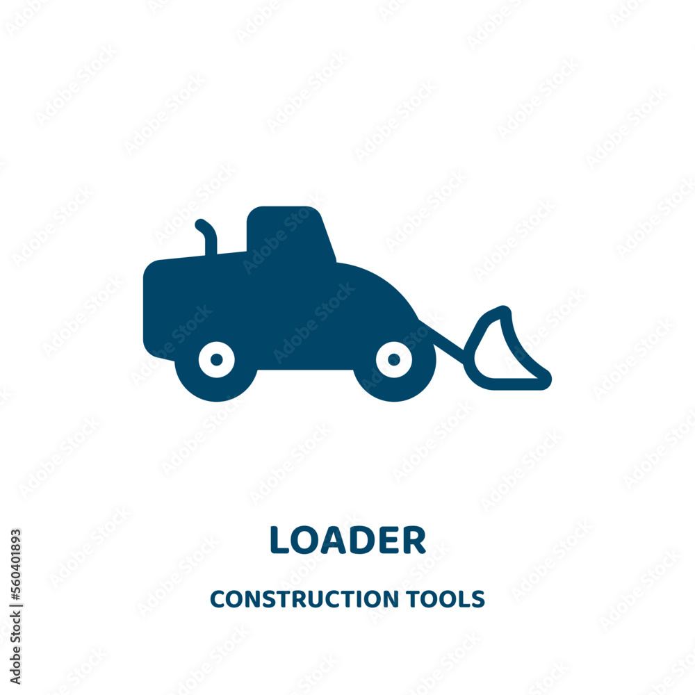 Aufkleber loader vector icon from construction tools collection. upload filled flat symbol for mobile concept 
