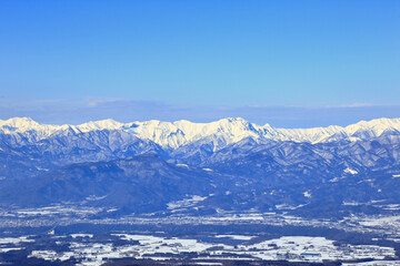 厳冬期の赤城山の風景 ( 黒檜山 天空のひろば )