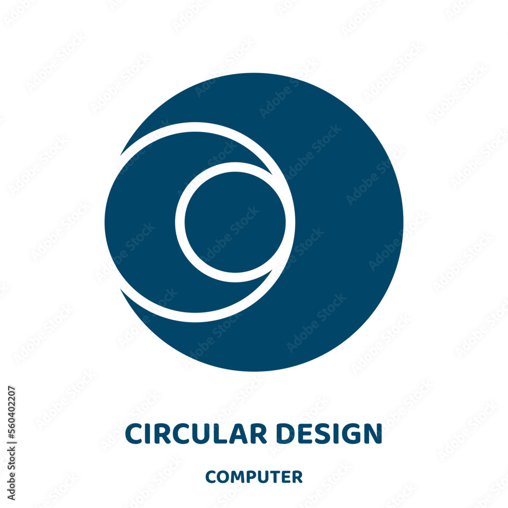 Poster circular design vector icon from computer collection. circular filled flat symbol for mobile concept