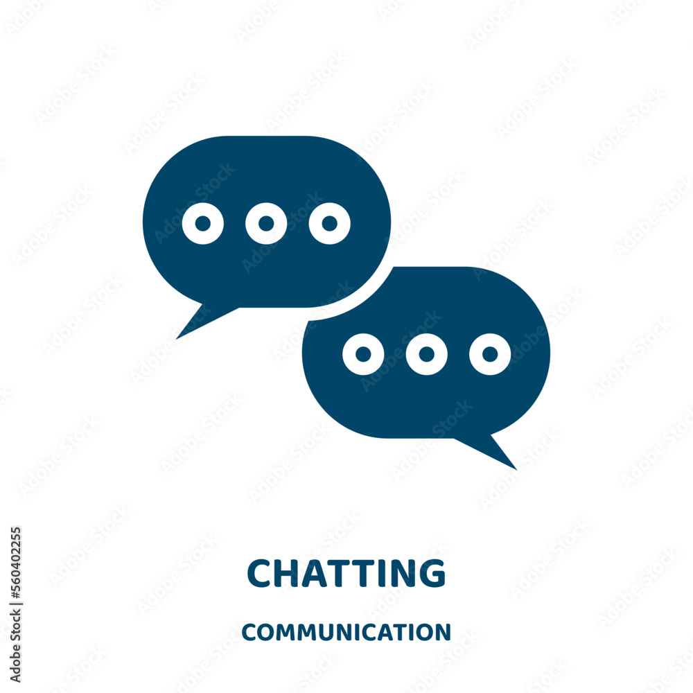 Poster chatting vector icon from communication collection. chat filled flat symbol for mobile concept and w