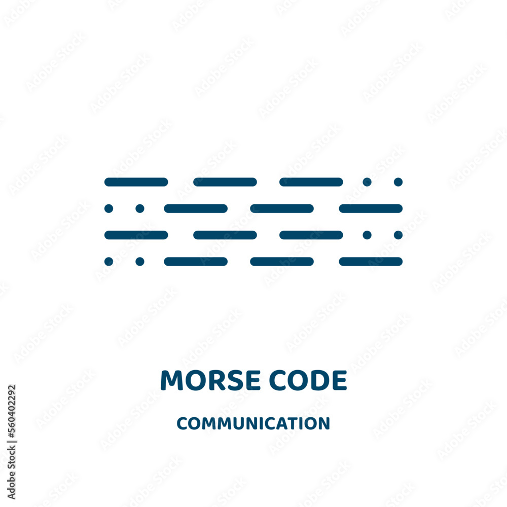 Poster morse code vector icon from communication collection. code filled flat symbol for mobile concept and