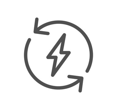 Energy related icon outline and linear vector.
