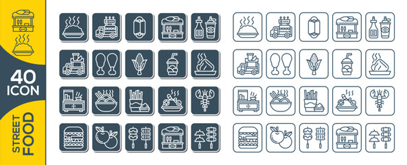 STREET  FOOD ICON SET DESIGN