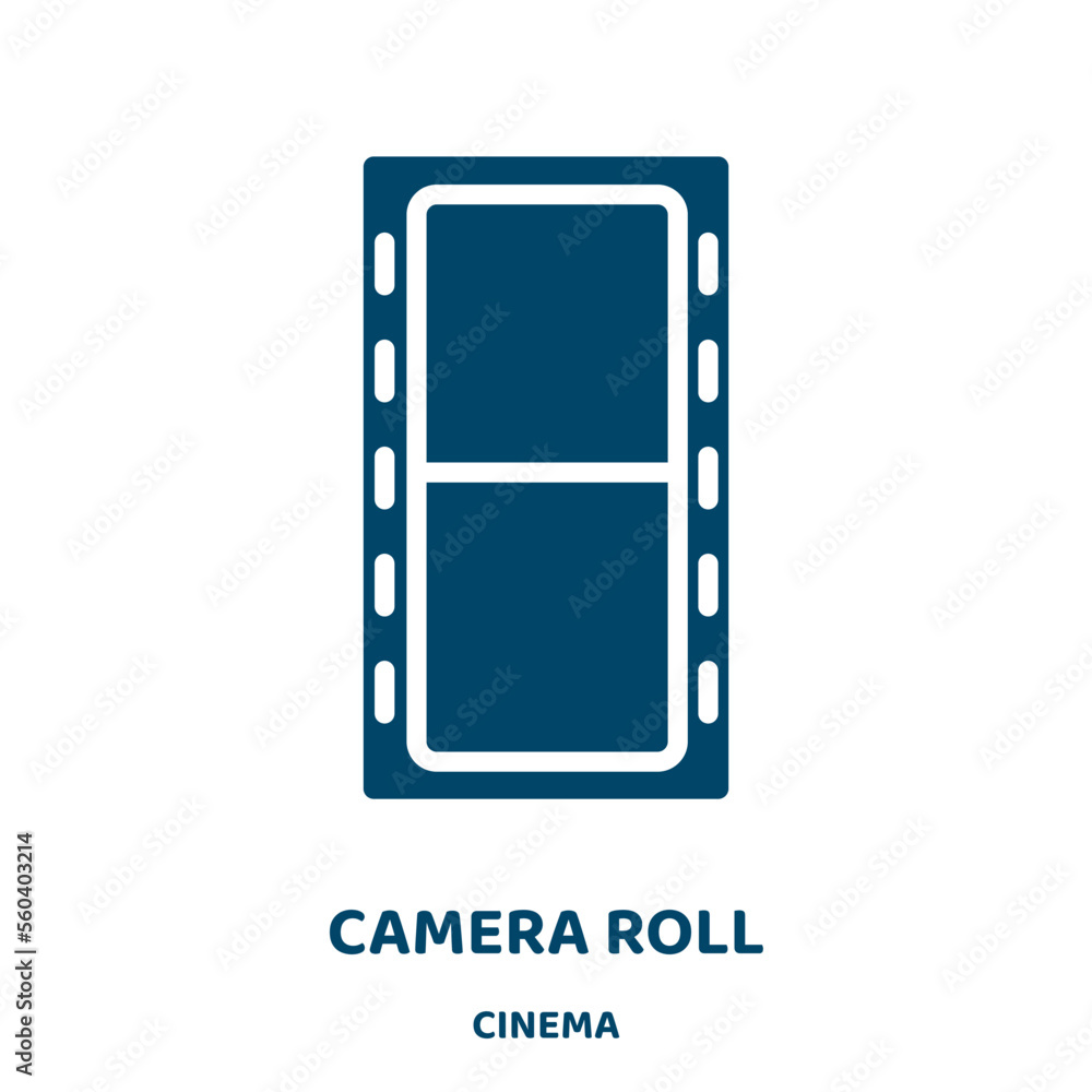 Poster camera roll vector icon from cinema collection. camera filled flat symbol for mobile concept and web