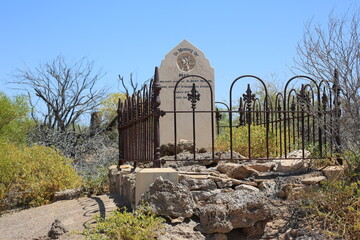 graveyard in the mountains