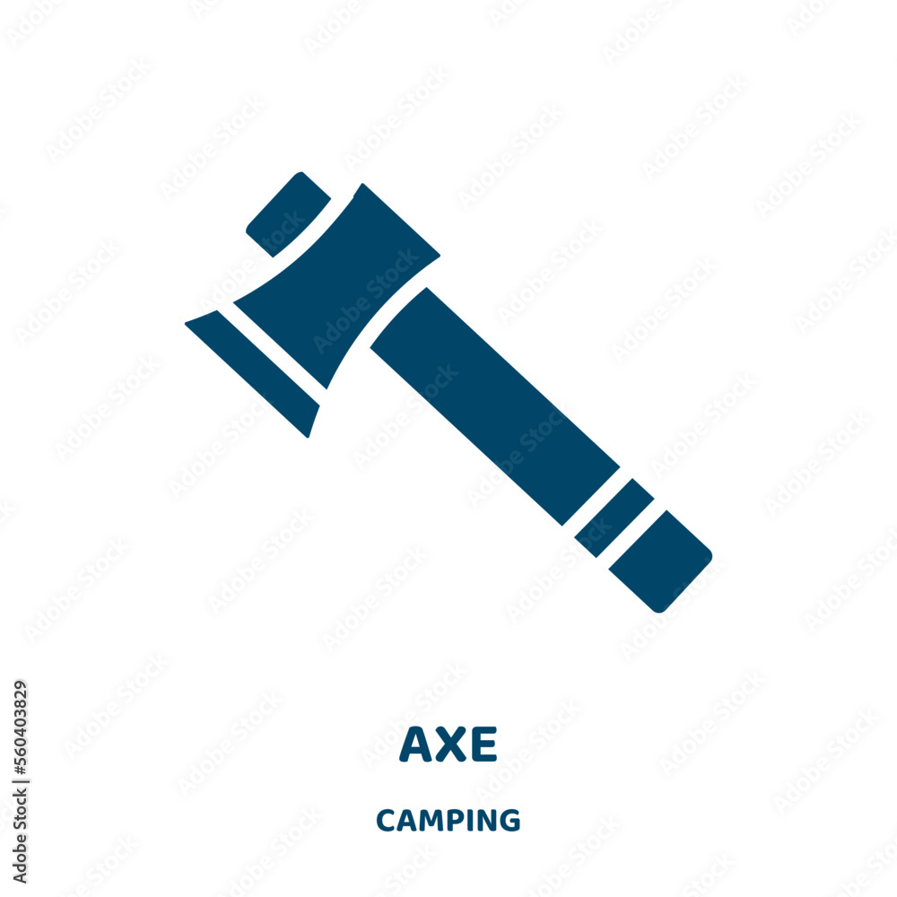 Poster axe vector icon from camping collection. emergency filled flat symbol for mobile concept and web des