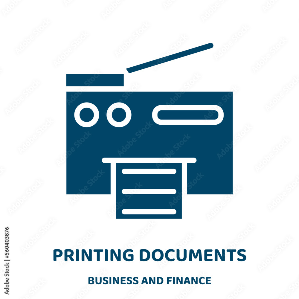 Poster printing documents vector icon from business and finance collection. document filled flat symbol for