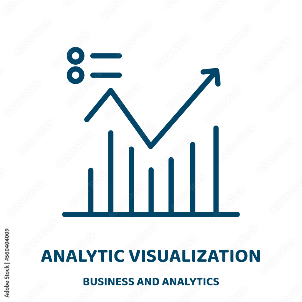 Poster analytic visualization vector icon from business and analytics collection. business filled flat symb