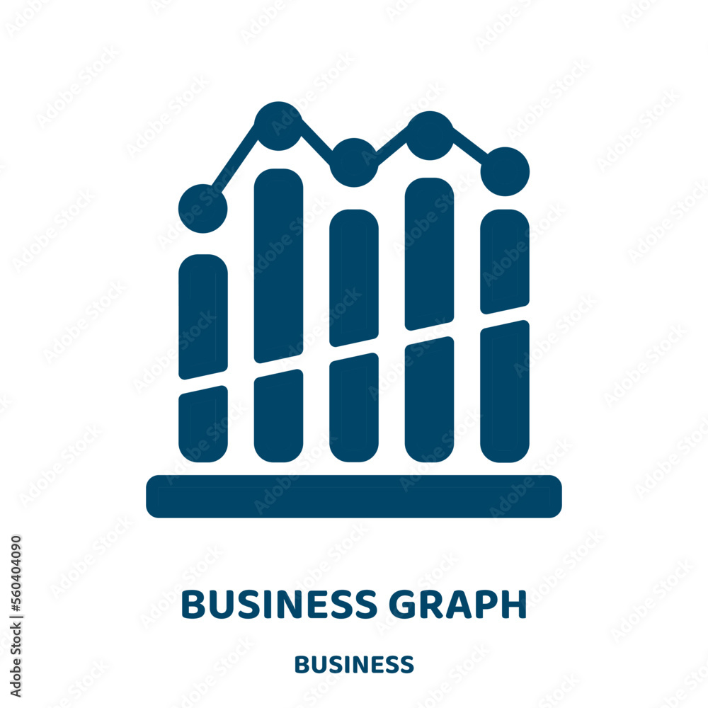 Poster business graph vector icon from business collection. graph filled flat symbol for mobile concept and