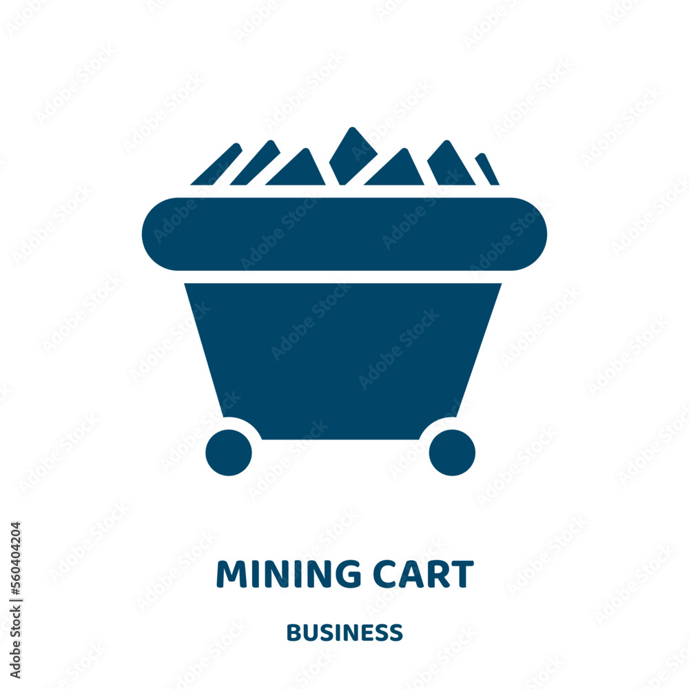 Aufkleber mining cart vector icon from business collection. cart filled flat symbol for mobile concept and web