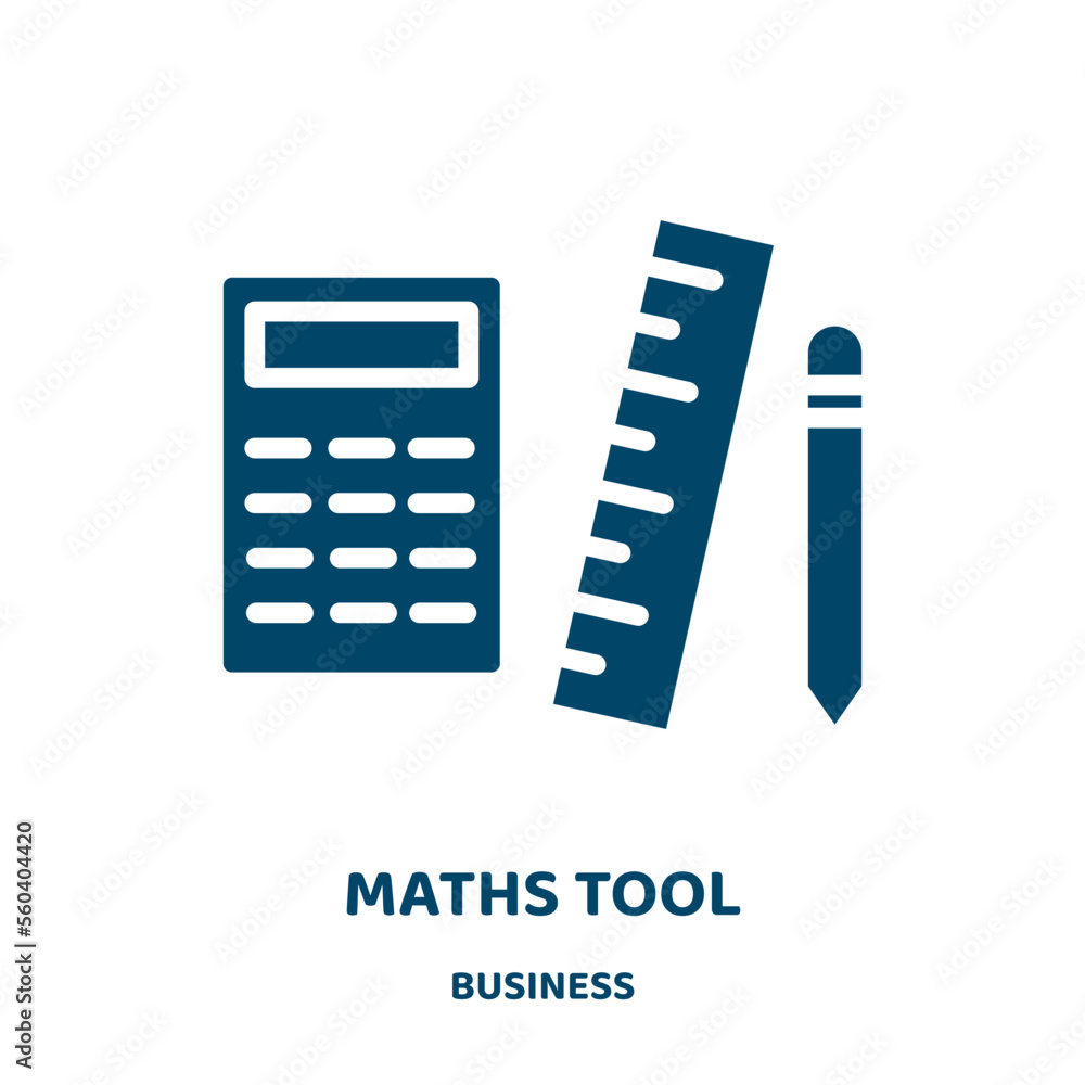 Aufkleber maths tool vector icon from business collection. 1 filled flat symbol for mobile concept and web des