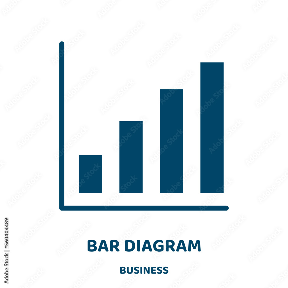 Poster bar diagram vector icon from business collection. data filled flat symbol for mobile concept and web