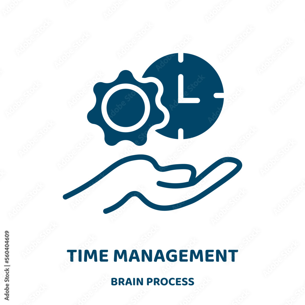 Aufkleber time management vector icon from brain process collection. time filled flat symbol for mobile concep
