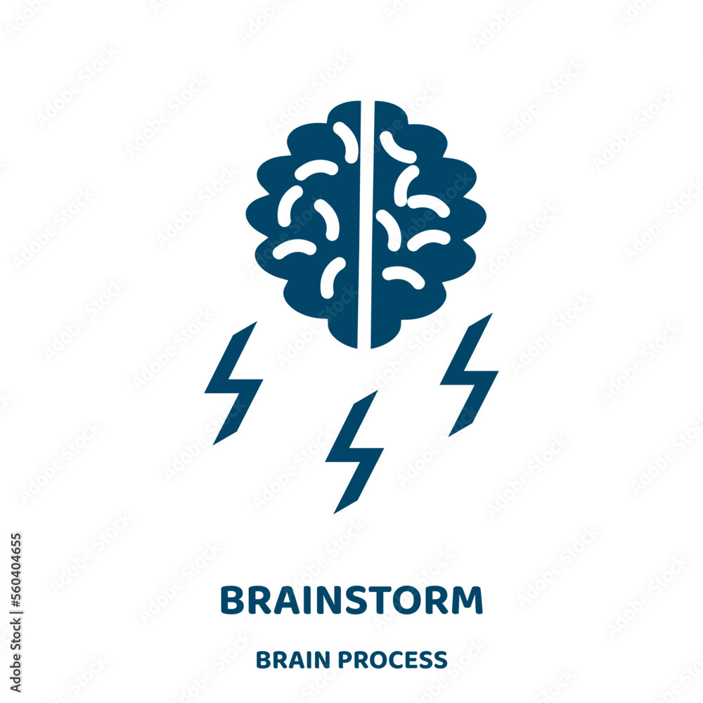 Aufkleber brainstorm vector icon from brain process collection. idea filled flat symbol for mobile concept and