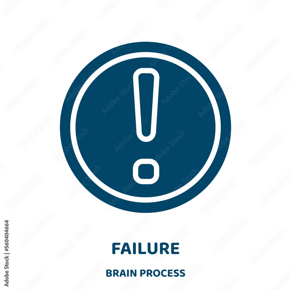 Poster failure vector icon from brain process collection. error filled flat symbol for mobile concept and w