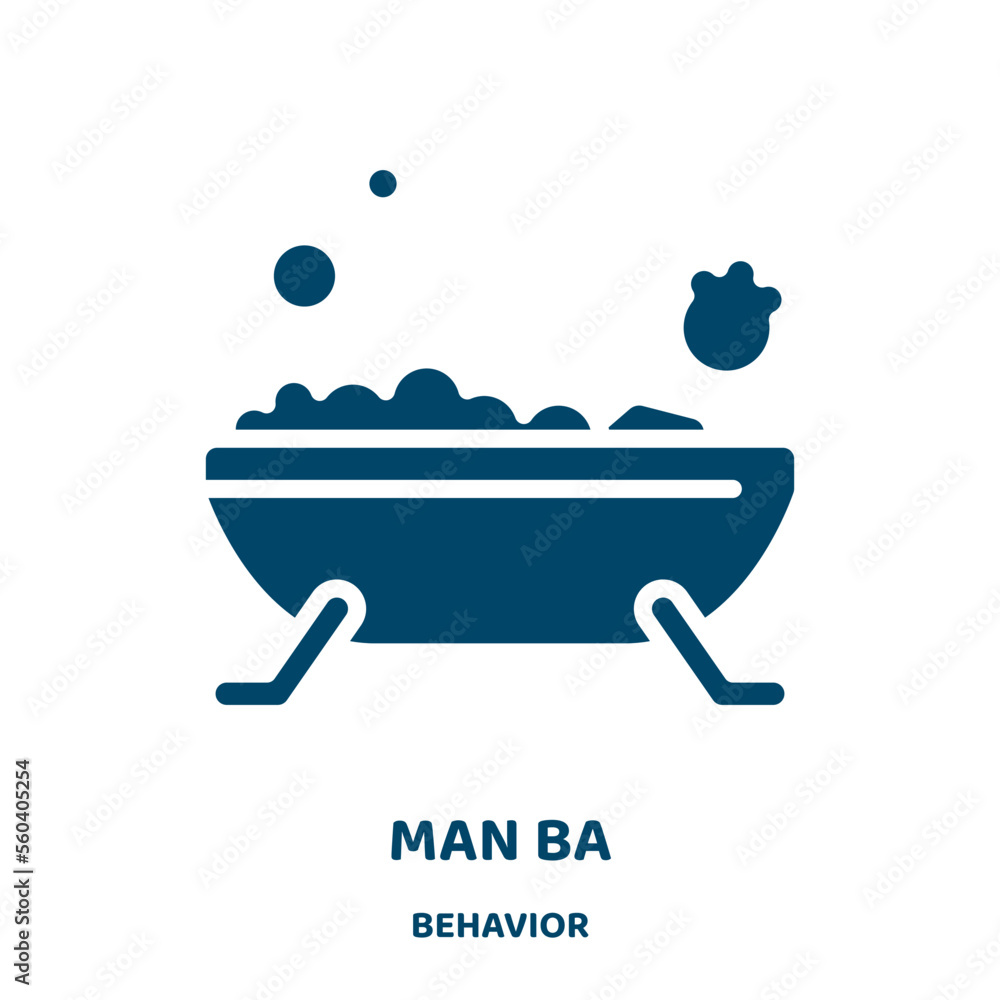 Aufkleber man bathing vector icon from behavior collection. man filled flat symbol for mobile concept and web 